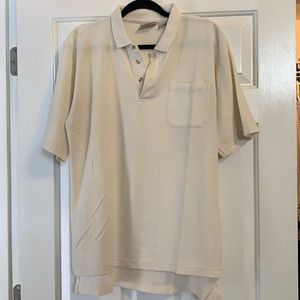 Men’s cream colored polo shirt